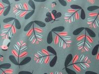 Baumwoll - Druck - 150 cm - Magic garden Teal