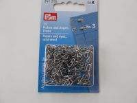 Haken und Augen - 25 Stck - Grösse 3 - silber