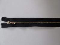 Reißverschluss - 20 cm - schwarz gold