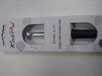 Knit Pro Häkelnadel - 8,0 mm silber