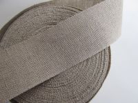 Leinen - Stickband 40 mm - natur