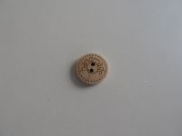 Holzknopf - 15 mm - Aufdruck handmade