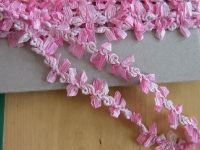 Posamentenborte mit Organza - 15 mm - azalea