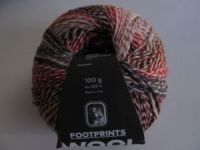WOOL ADDICTS - FOOTPRINTS - 100 g - rot beige grün aubergine