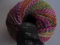 WOOL ADDICTS - FOOTPRINTS - 100 g - grün orange pink terra