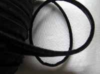 Samtband-Paspel 10 mm - schwarz