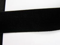 0,90 m Samtband elastisch - 36 mm  - schwarz