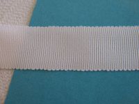 Ripsband - Viskose  - Sägekante - 25 mm - weiss