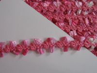 Posamentenborte mit Organza - 15 mm - petunie