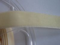 Samtband elastisch - 16 mm - eggshell