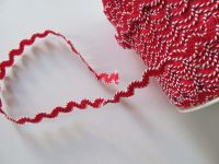 ric rac vintage - 7 mm - rot weiss