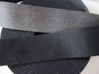 Taschengurtband - 40 mm - schwarz braun meliert