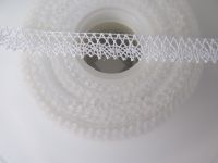 Klöppelspitze - sehr zart - 10 mm - weiss