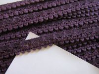 Borte - Litze - teil-elastisch - 12 mm - pflaume