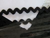 Zackenlitze - 7 mm - schwarz