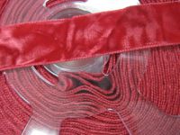 2,75 m Samtband - 22 mm - scarlet