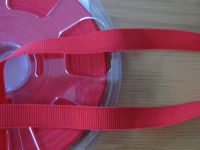 Ripsband stretch - 15 mm - rouge