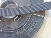 Ripsband stretch - 15 mm - steel gray