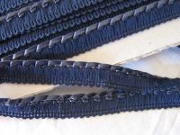 Borte - mit Lederband - 15 mm - blau