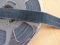 Samtband elastisch - 22 mm  - grise foncé