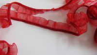 Organzarüsche - 18 mm - elastisch - rosso