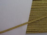 4,00 m Soutache - Gespinst -  3,5 mm - gold - Abverkauf Rest
