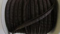 2,35 m Samtband-Paspel 10 mm - cuban brown
