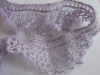 Strickrüsche - elastisch - 35 mm - violetto