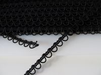 3,40 m Knopflochborte - elastisch - 10 mm - schwarz