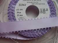 Satinband - Double Face - 25 mm - Picot - orchid