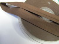 1,20 m Schrägband Jersey Cotton - 18 mm  - braun