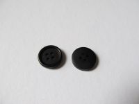 Modeknopf Vierloch - 15 mm - schwarz