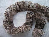 zauberhafte Rüsche - 25 mm - braun/beige