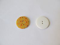Modeknopf - 23 mm - Punkte - gelb