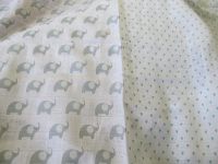 Baumwoll - Mull - 130 cm - Elefanten Herzen