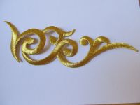 Aufbügler - Ranke - 190 x 60 mm - gold