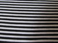 Jersey - Ringeljersey - 150 cm - schwarz weiss