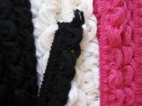 1,95 m / Strick-Borte - gebogt -  30 mm fuchsia