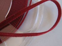 Samtband - 5 mm - dark red