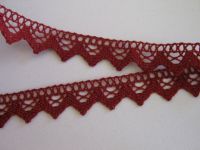 Klöppelspitze - 20 mm - weinrot