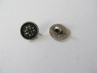 Metallknopf - alt silber - 24'' ca 15 mm