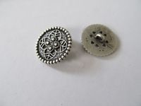 Metallknopf - alt silber - 36'' ca 23 mm