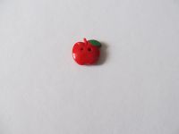 Knopf - Apfel - 19 mm - rot