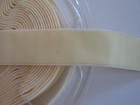 Samtband elastisch - 22 mm - eggshell