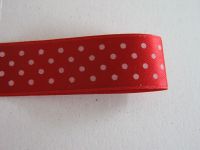 Satinband - Mini Dots - 16 mm - rot