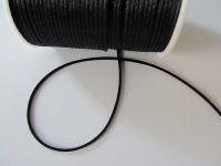Satinkordel - 2,5 mm - schwarz