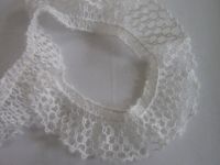 Strickrüsche - elastisch - 35 mm - weiss