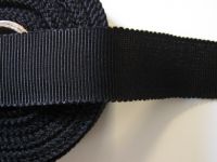 1,30 m Ripsband - Viskose  - Sägekante - 25 mm - schwarz