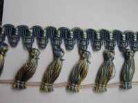Quasten-Borte mit Quaste 65 mm blau