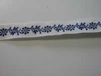 Webborte - 10 mm - Blumenranke 2farbig